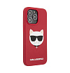 Чехол Lagerfeld для iPhone 13 Pro Liquid silicone Choupette Hard. Цвет: красный