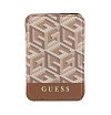 Магнитный бумажник Guess Wallet Cardslot Magsafe G CUBE. Цвет: коричневый