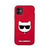 Чехол Lagerfeld для iPhone 11 Liquid Silicone Choupette. Цвет: красный