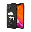 Чехол Lagerfeld для iPhone 13 PU Saffiano Ikonik Patch (metal) Hard. Цвет: чёрный