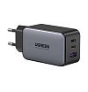 Сетевое зарядное устройство UGREEN CD244 USB-A+2*USB-C 65W GaN Tech Fast Charger. Цвет: серый