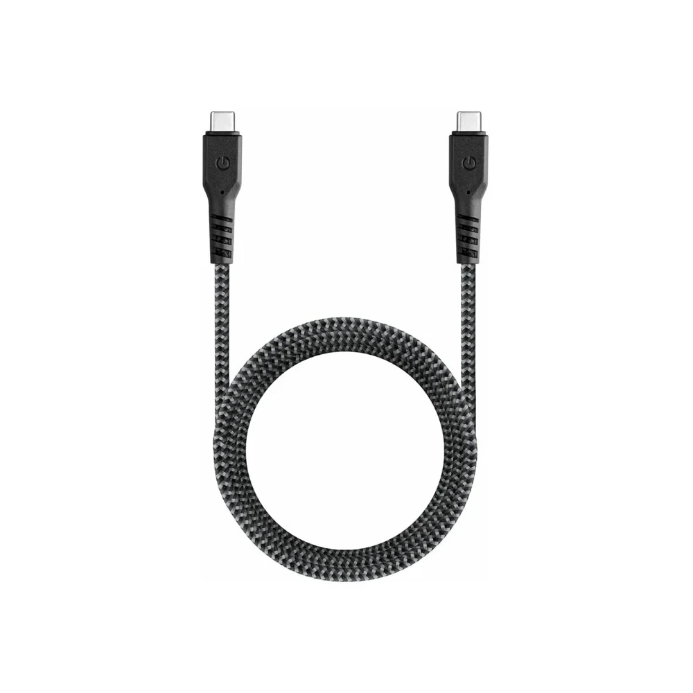 Кабель EnergEA FibraTough USB-C — USB-C 3.1 Gen2, 10 Gbps, 5A, 1.0 м. Цвет: чёрный