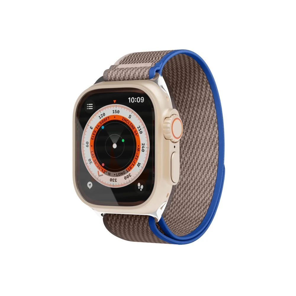 Ремешок нейлоновый VLP Trail Band для Apple Watch 42/44/45/49мм. Цвет: синий/серый