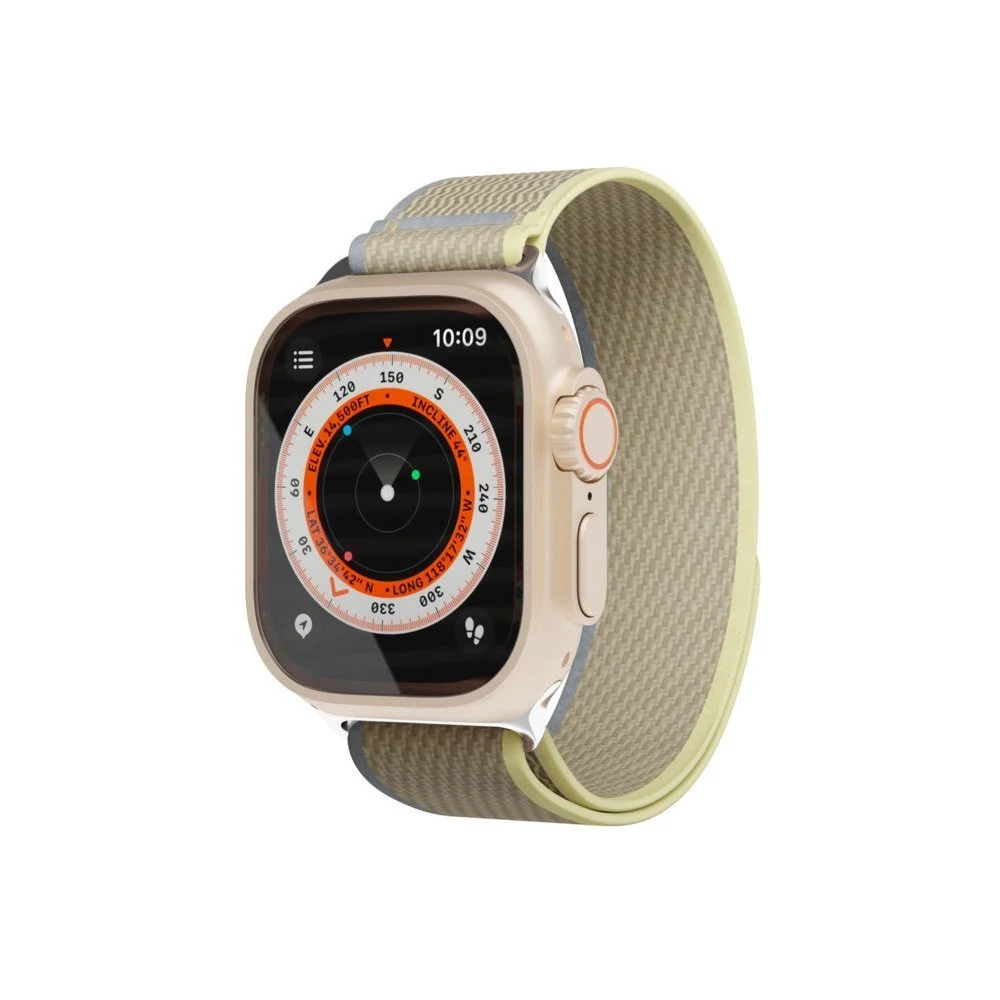 Ремешок нейлоновый VLP Trail Band для Apple Watch 42/44/45/49мм. Цвет: бежевый/жёлтый