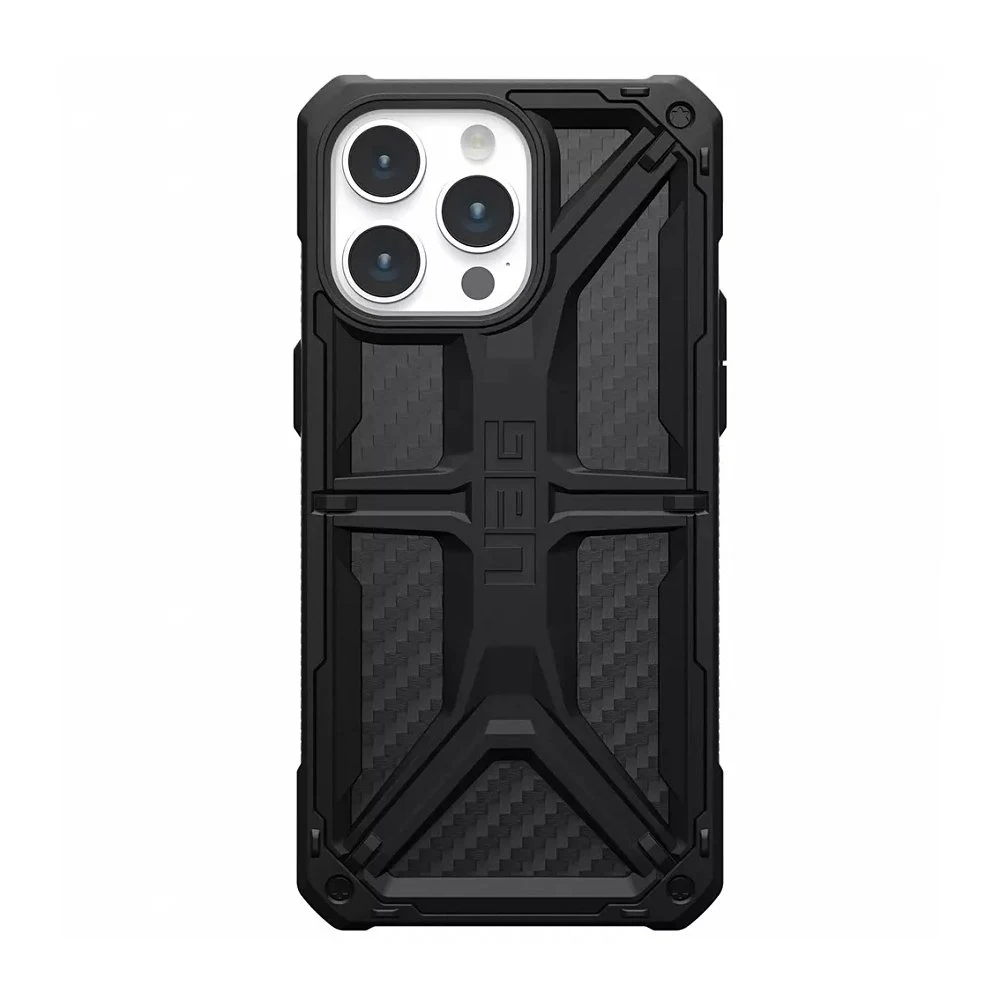 Чехол UAG Monarch для iPhone 15 Pro, карбон. Цвет: чёрный