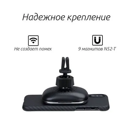 Автомобильный держатель Pitaka New MagMount Qi Car Vent