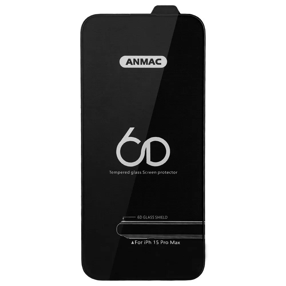 Защитное стекло ANMAC и пленка для iPhone 15 Pro, 2.5D, 0,33 мм.